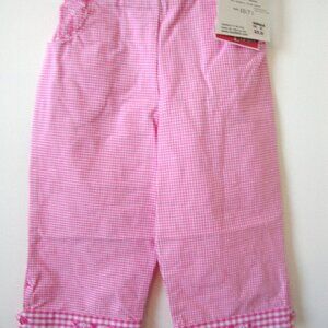 Healthtex Capri Pants - Pink/White Size XS(7) - 100% Cotton - NWT - 1990's NOS